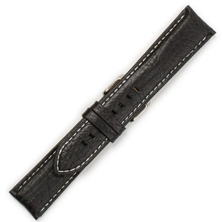 Λουρί Μακρύ 0223BK Black Leather Strap XL