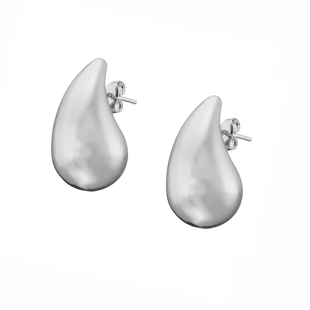 Earrings N02124W Steel Hoops