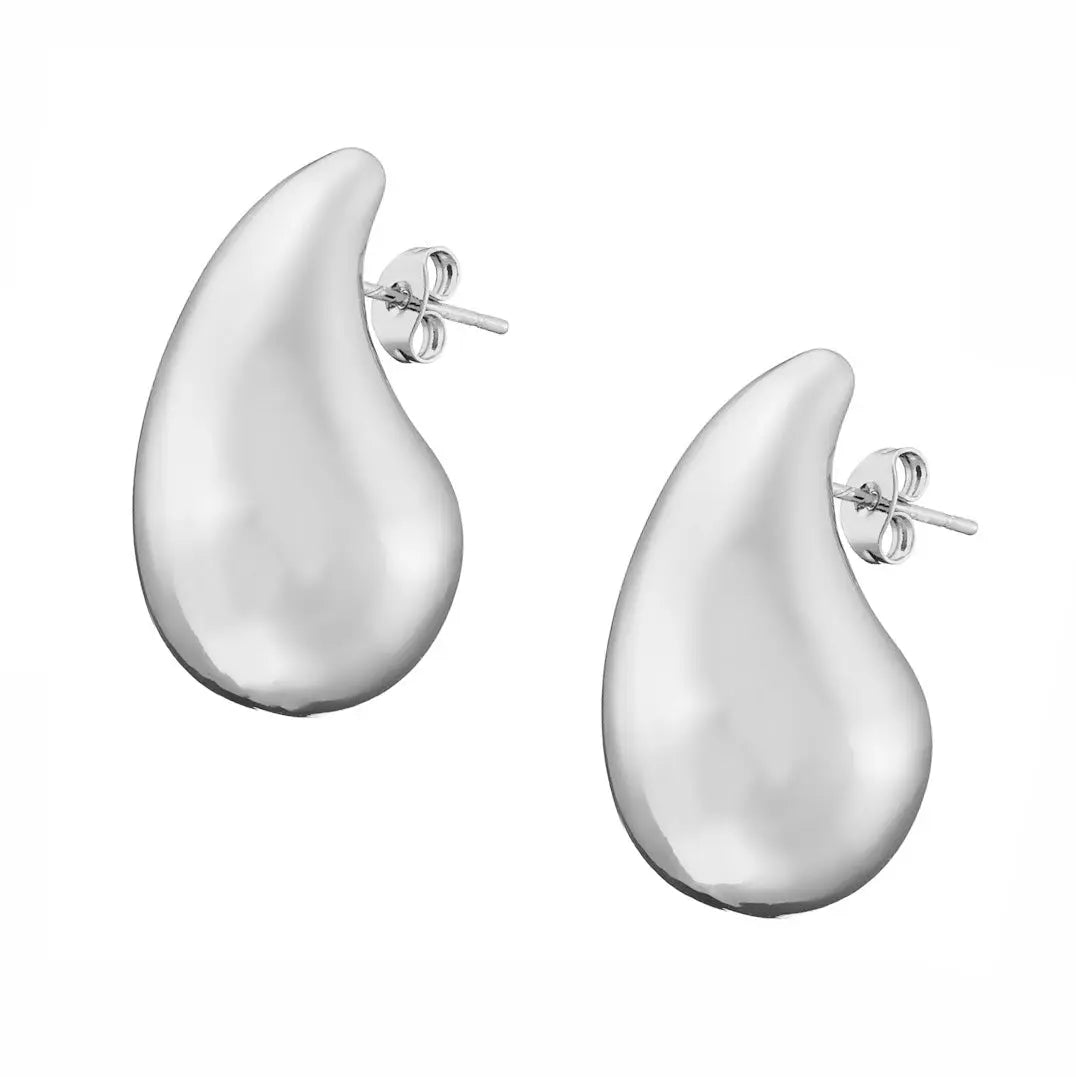 Earrings N02124W Steel Hoops