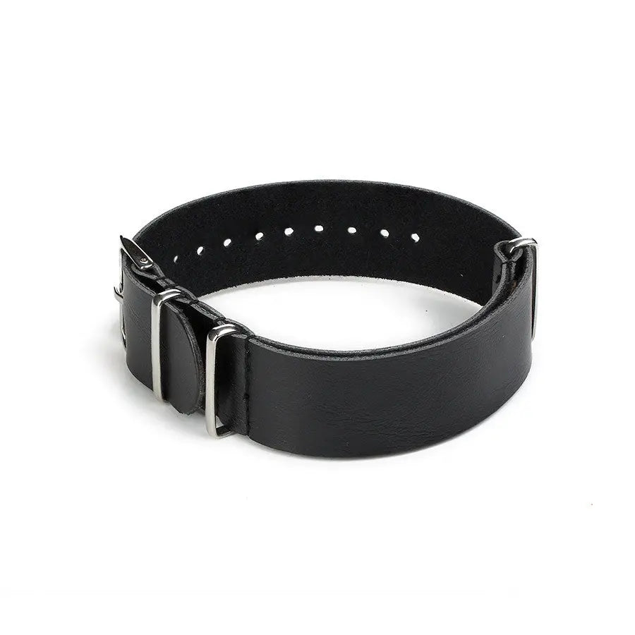 Λουρί 0480BK Black Leather Strap