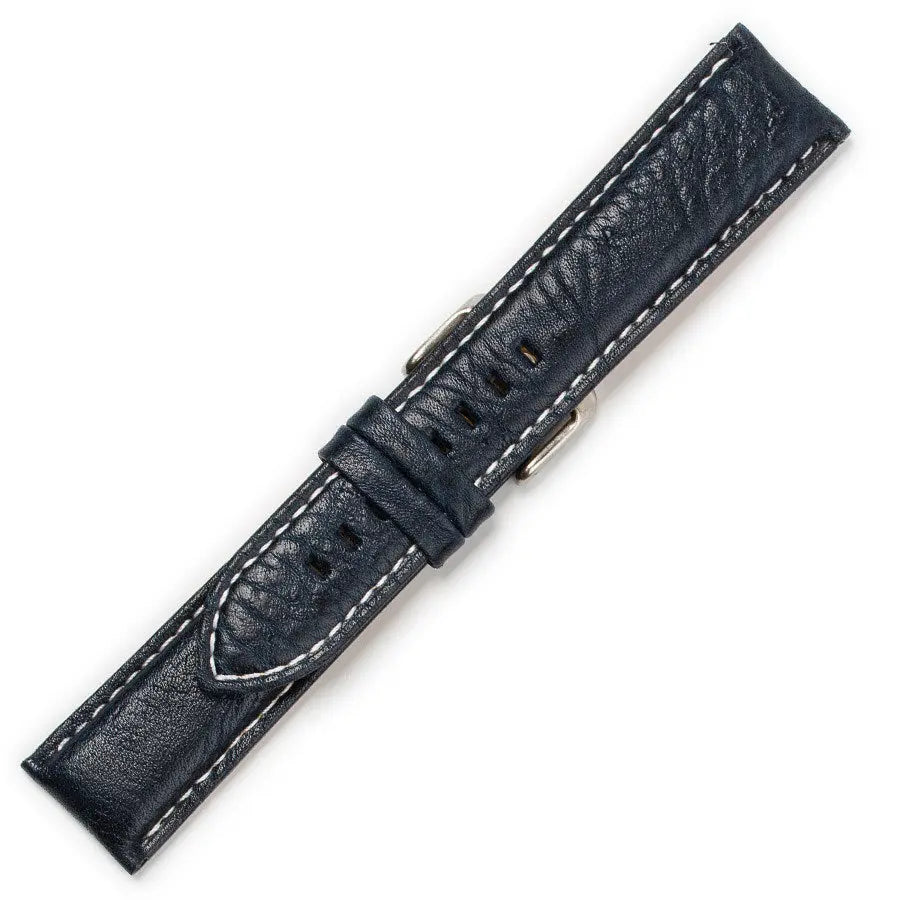 Λουρί 0482BL Blue Leather Strap