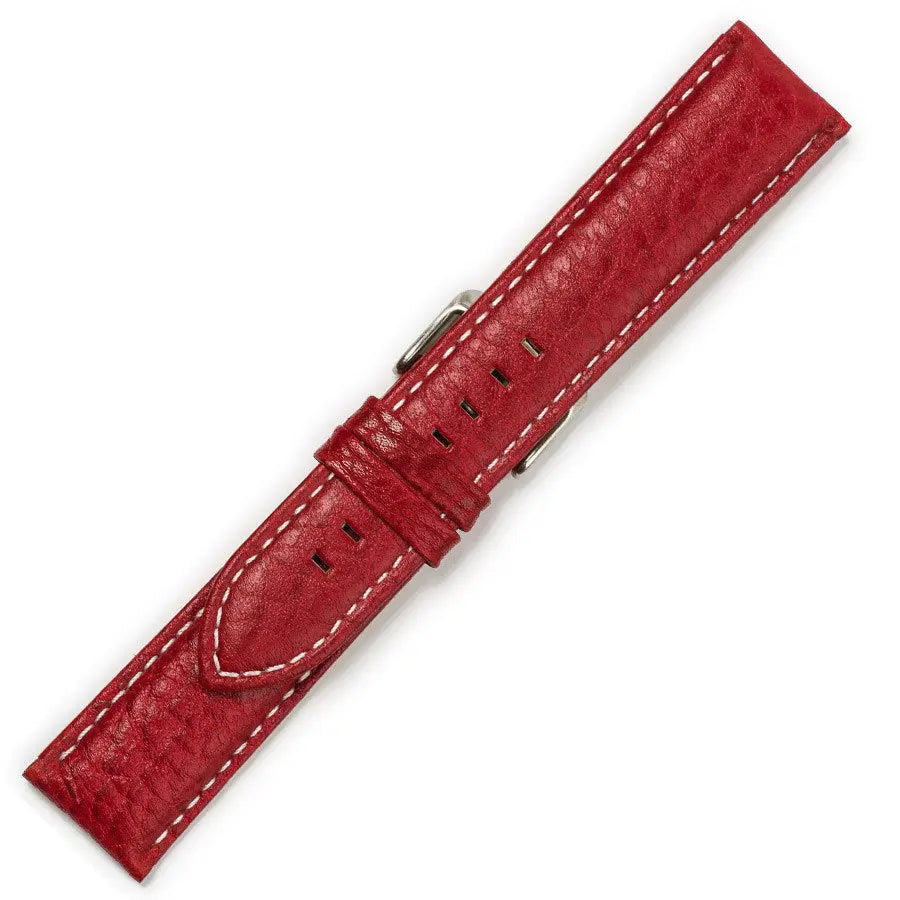 Λουρί 0482RD Red Leather Strap