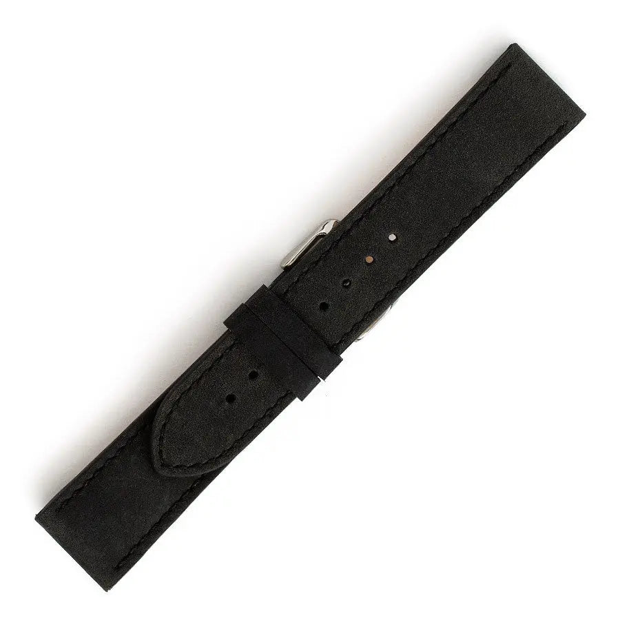 Λουρί 0486BK Black Leather Strap