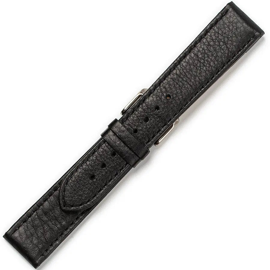 Λουρί 0488BK Black Leather Strap