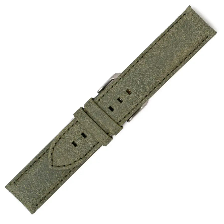 Λουρί 0506GR Green Leather Strap