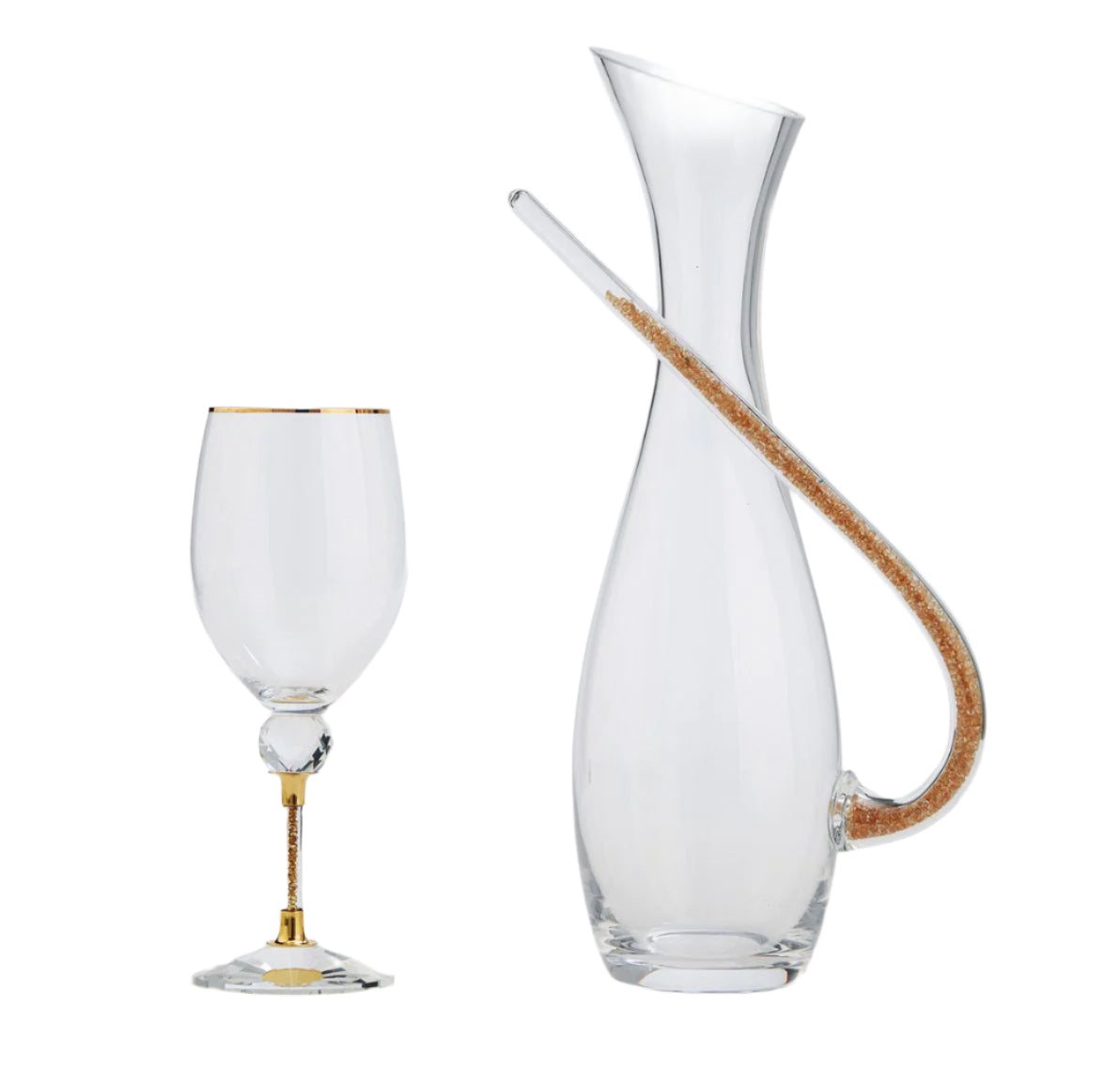 Wedding Set M-0120 Glass Pitcher with Glass
