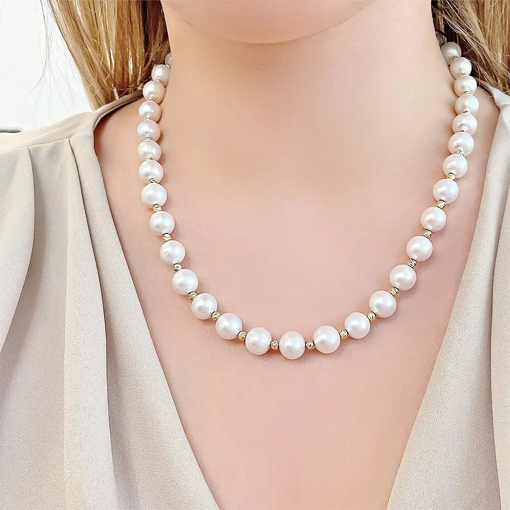 Κολιέ 110289 Μαργαριτάρια Fresh Water Pearl 9-10mm 14ct