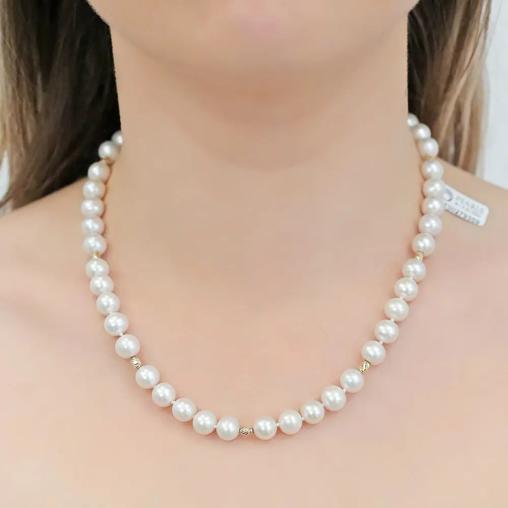 Κολιέ 110359 Μαργαριτάρια Fresh Water Pearl 8-9mm 14ct