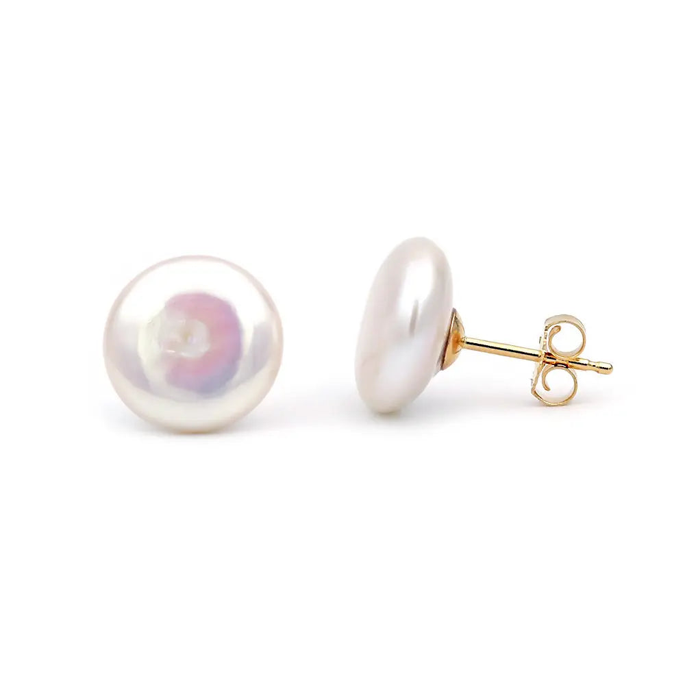 Earrings 110329 with Fresh Water Pearls 7.5-8mm 14ct