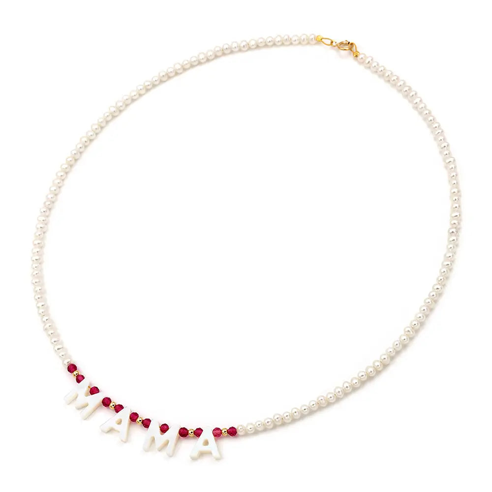 Κολιέ 112111 Μαμά με Μαργαριτάρια Fresh Water Pearl 3,0-3,5mm 14ct