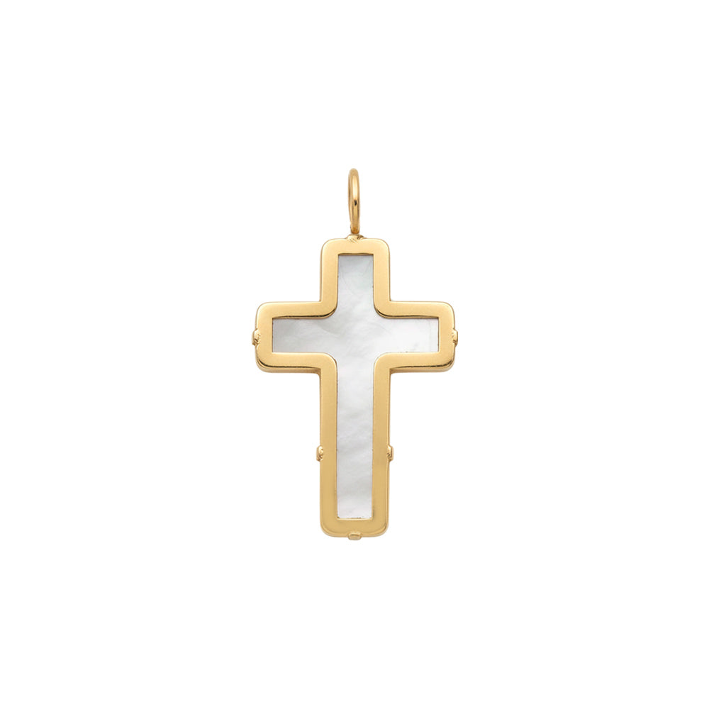 Μενταγιόν 112420 Σταυρός με Φίλντισι 14ct