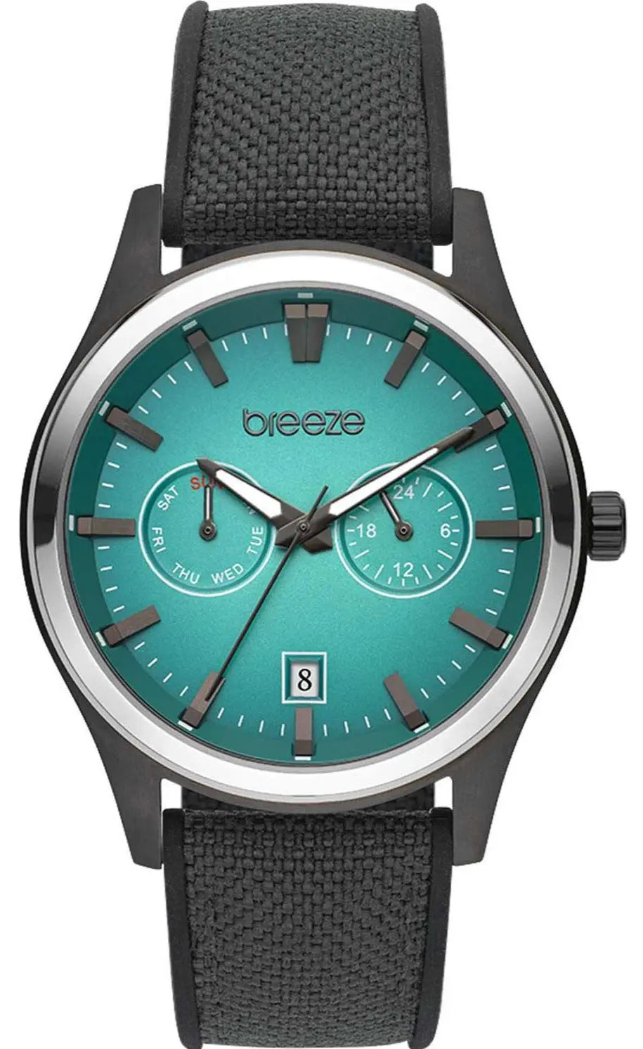 BREEZE 112452.9 Standout Black Fabric-Silicon Strap