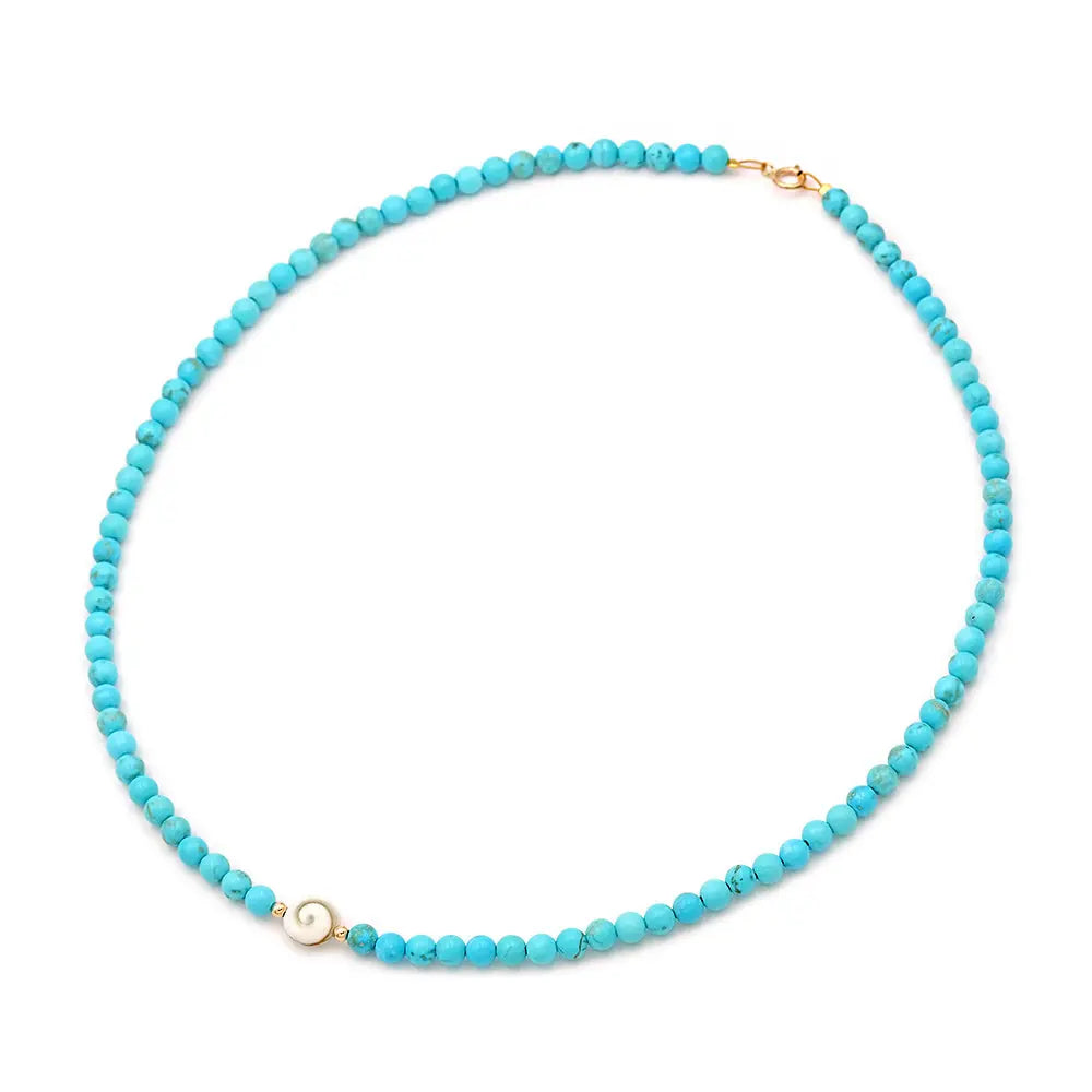 Κολιέ 112475 με Τιρκουάζ 4,0mm 14ct