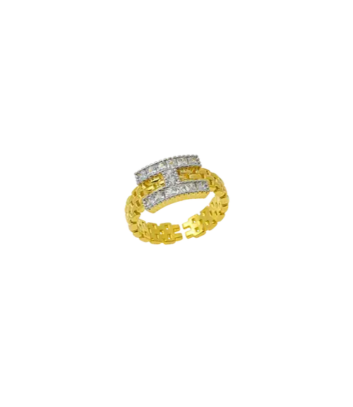 Breeze 113010.1 Gold Plated Silver Ring