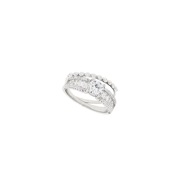 Breeze 111004.4 Series Ring In Platinum Plated Silver