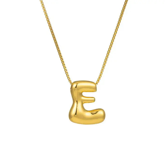 LOISIR 01L15-01049-A Monogram A Necklace Rose Gold Plated Brass