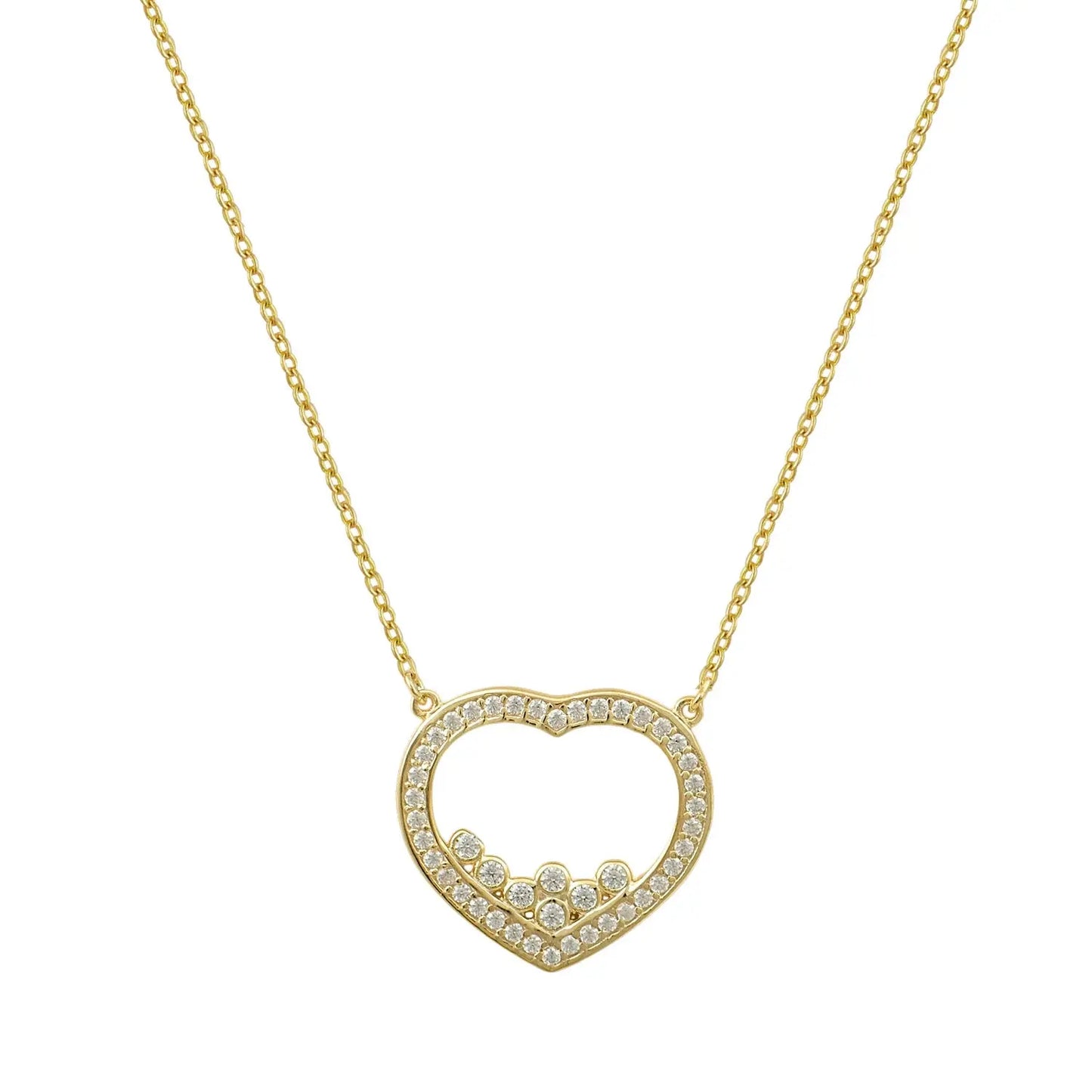 Necklace 9W-KD001-2 Rose Gold Plated Silver with Pearl