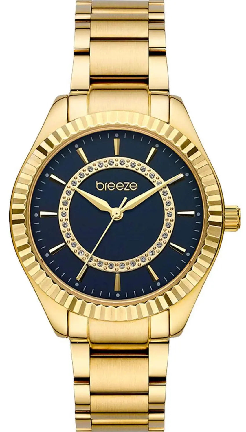 BREEZE 212471.3 Magnificent Swarovski Gold Stainless Steel Bracelet