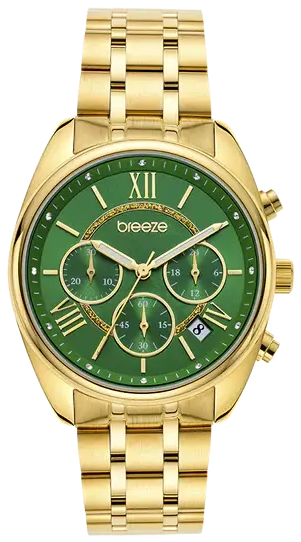 BREEZE 212521.3 Poshius Chronograph Gold Stainless Steel Bracelet