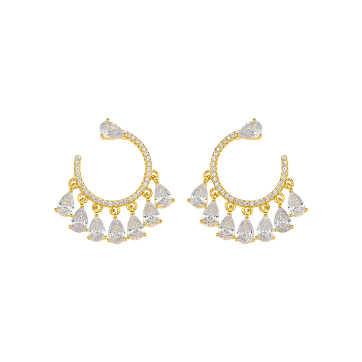 Breeze 212002.6 Gold Plated Silver Hoop Earrings