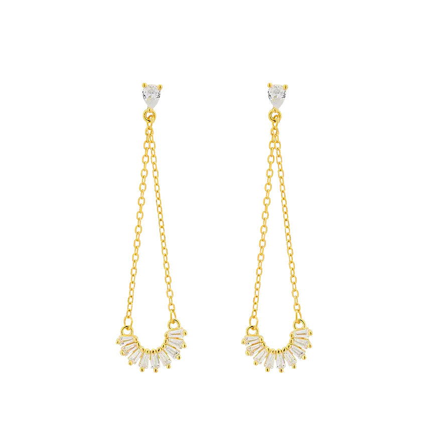 Breeze 212002.6 Gold Plated Silver Hoop Earrings