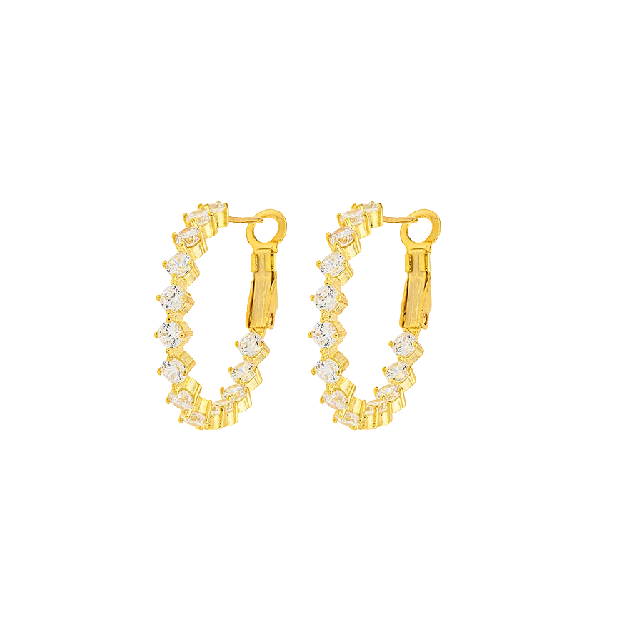 Breeze 212002.6 Gold Plated Silver Hoop Earrings