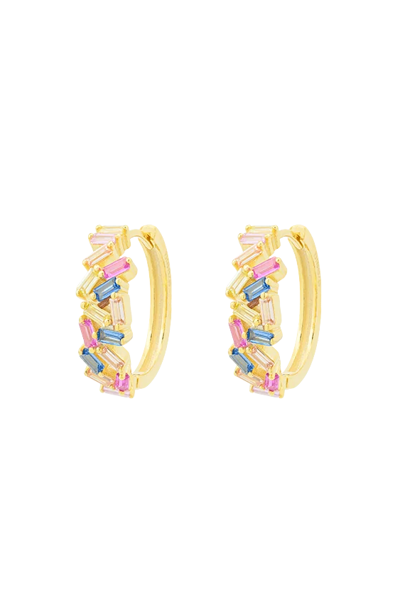 Breeze 212002.6 Gold Plated Silver Hoop Earrings