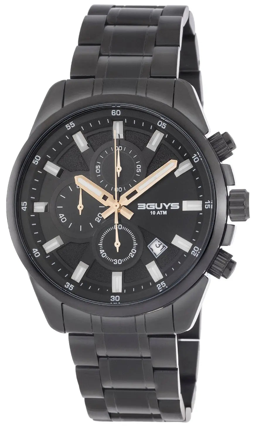 3GUYS 3G17005 Black Stainless Steel Bracelet