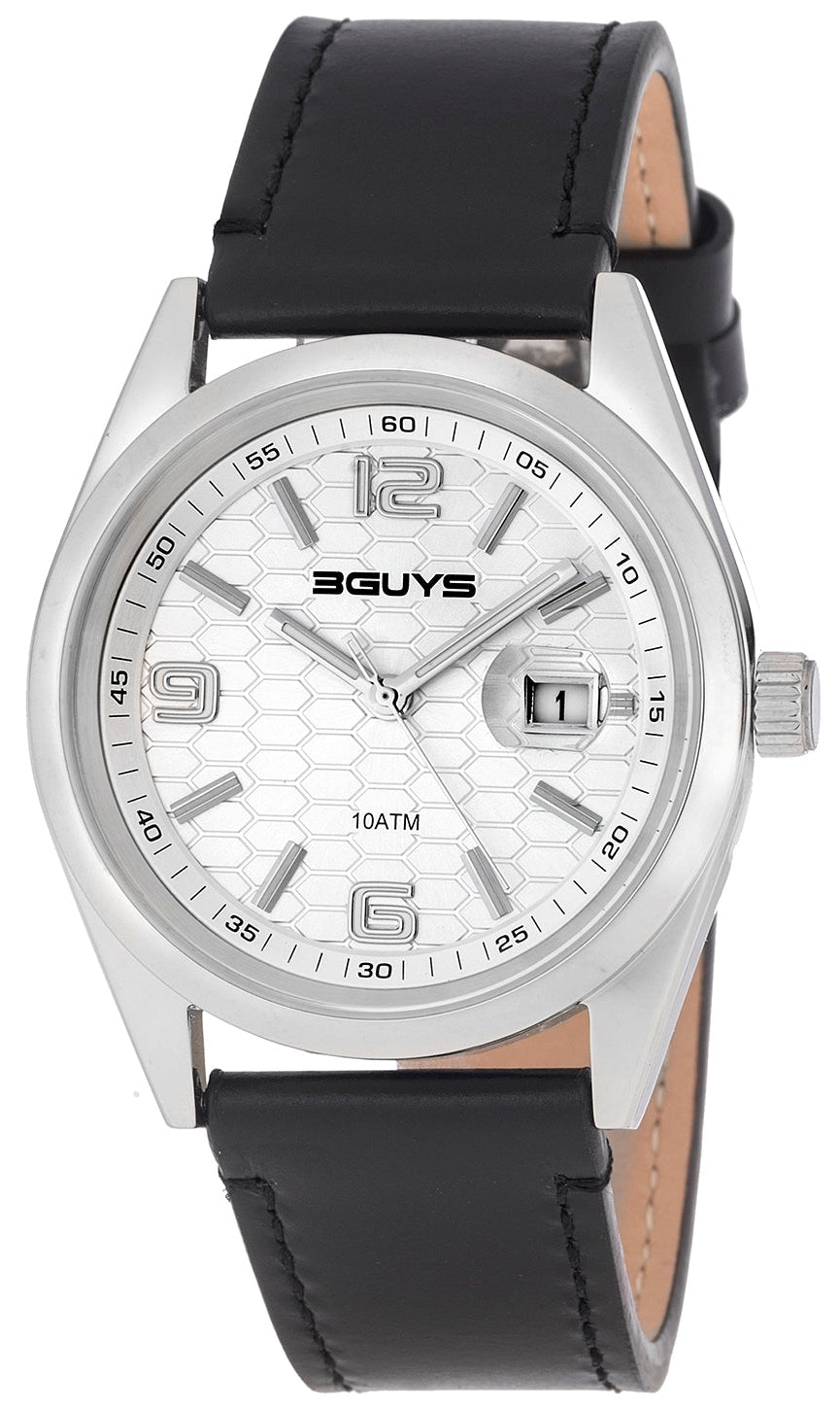3GUYS 3G20321 Black Leather Strap