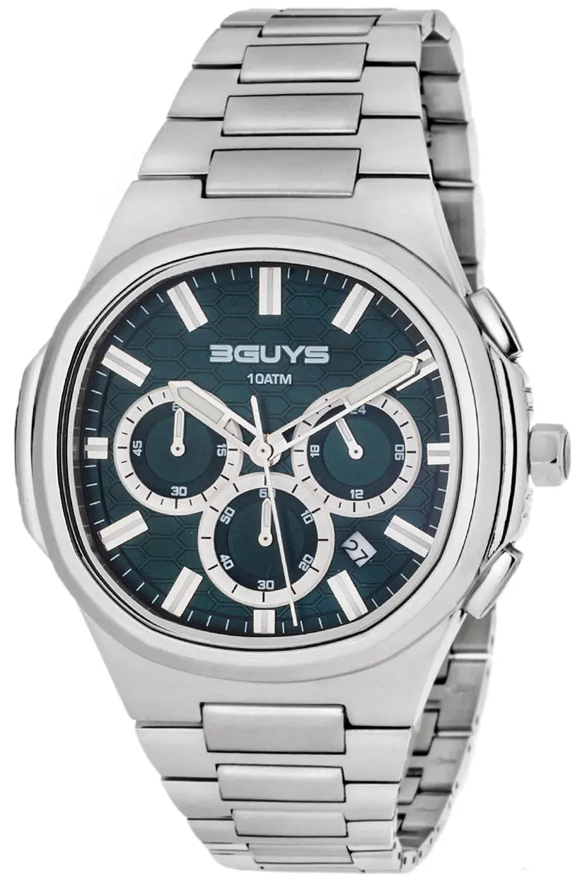 3GUYS 3G21004 Chronograph Silver Stainless Steel Bracelet