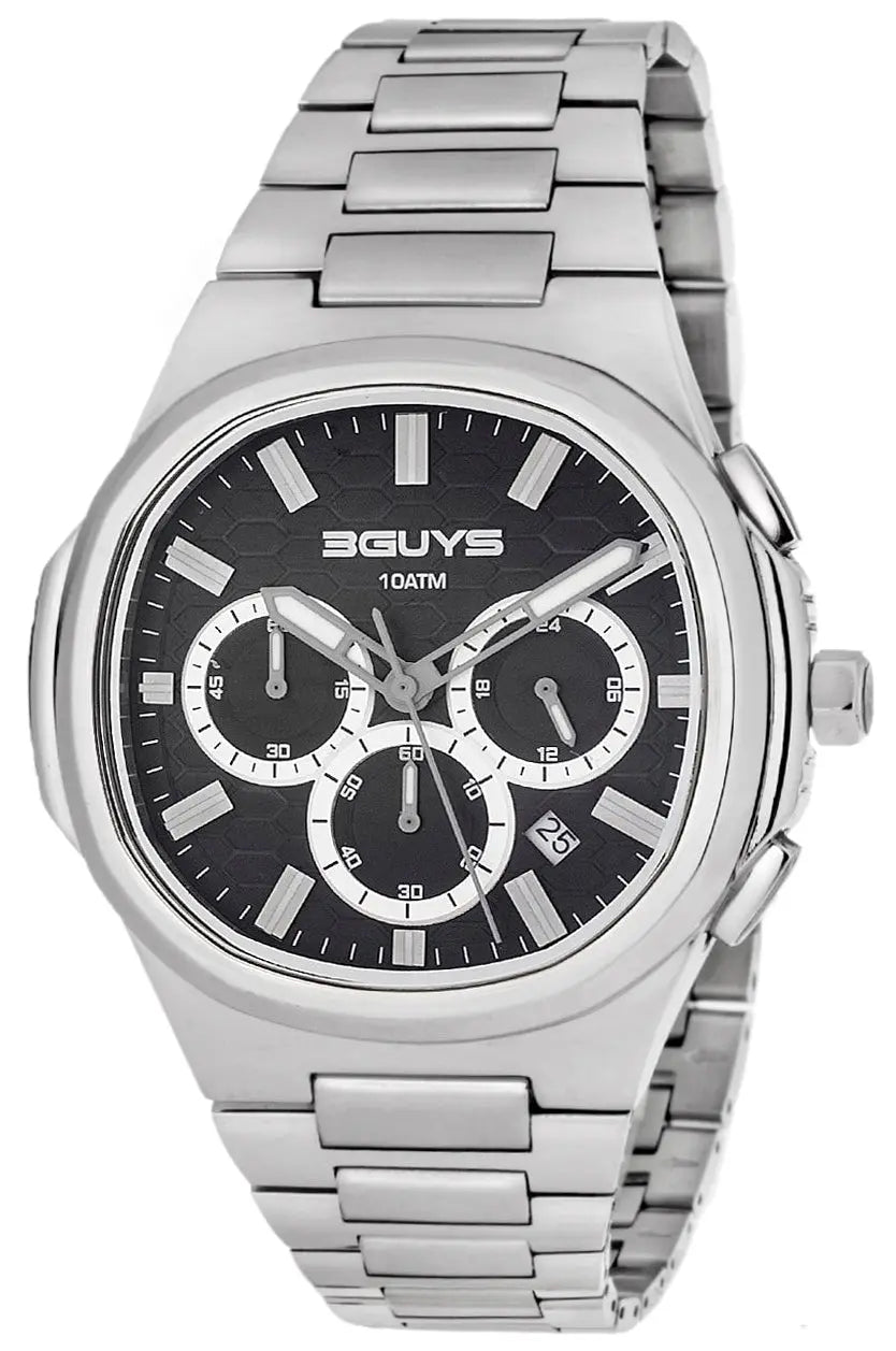 3GUYS 3G21006 Chronograph Silver Stainless Steel Bracelet