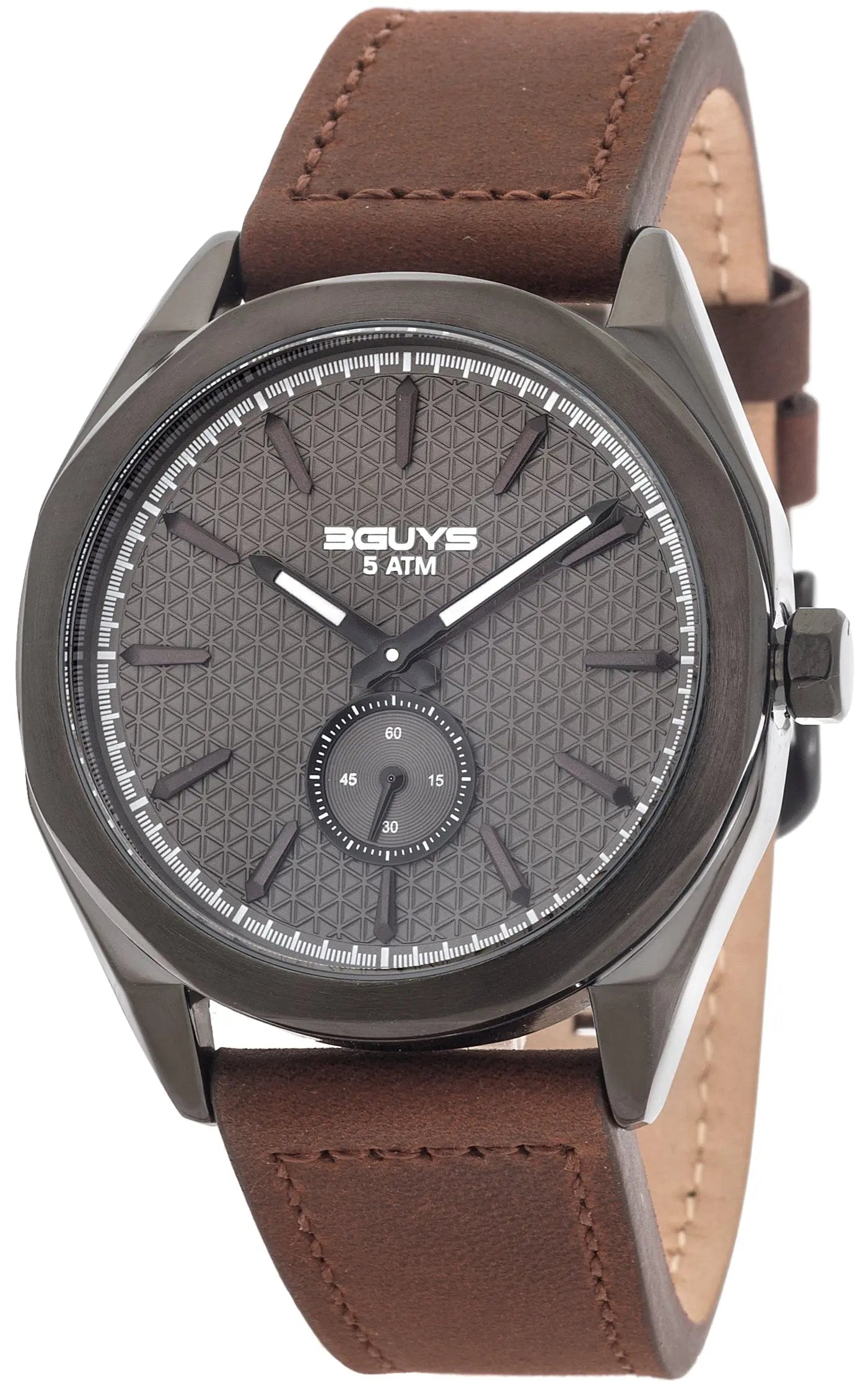3GUYS 3G82002 Brown Leather Strap