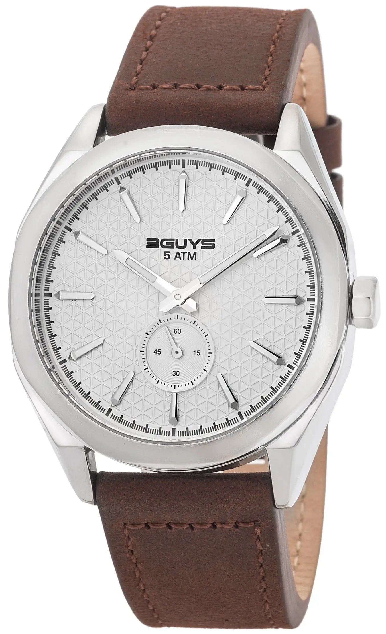 3GUYS 3G82003 Brown Leather Strap