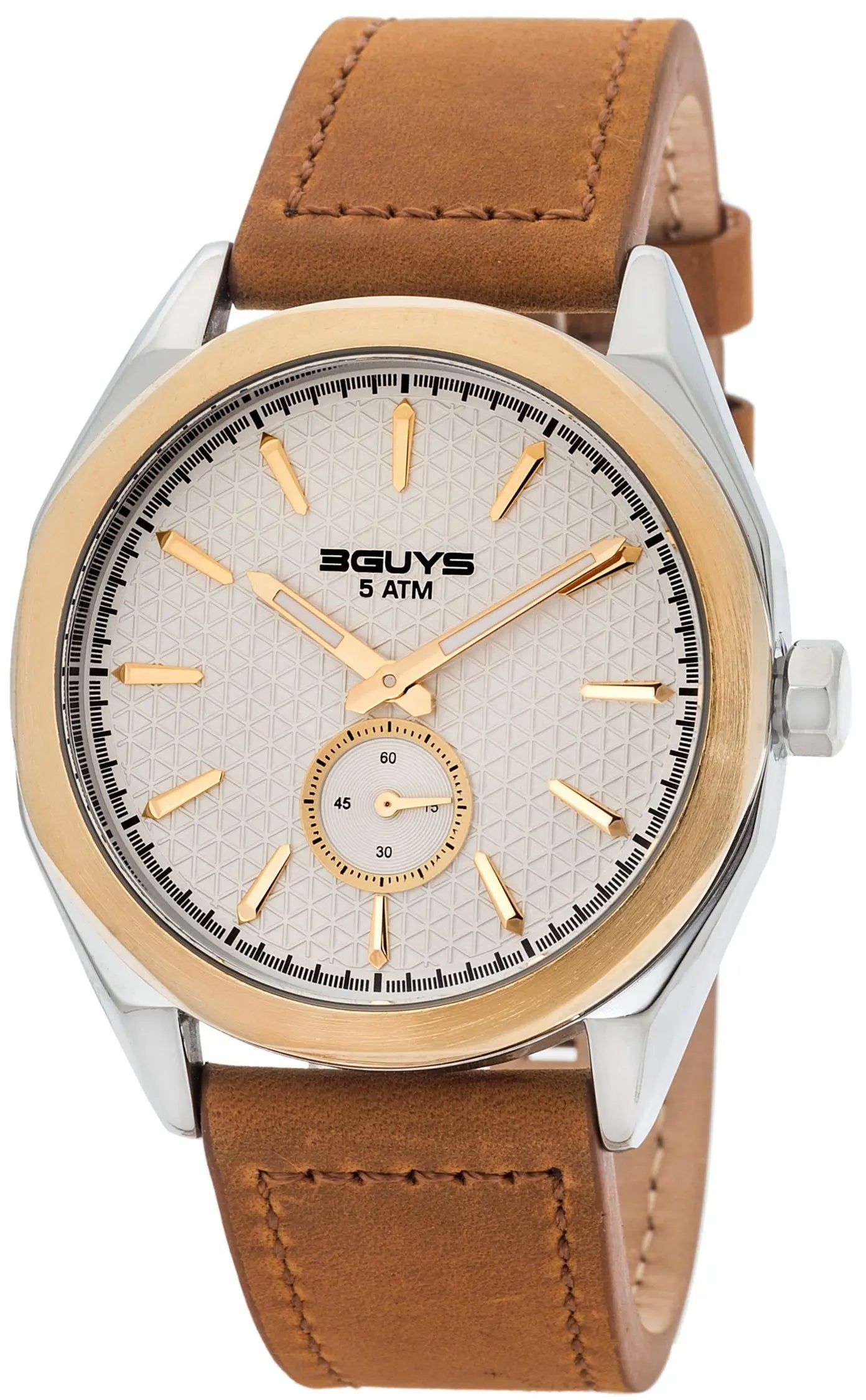 3GUYS 3G82004 Brown Leather Strap