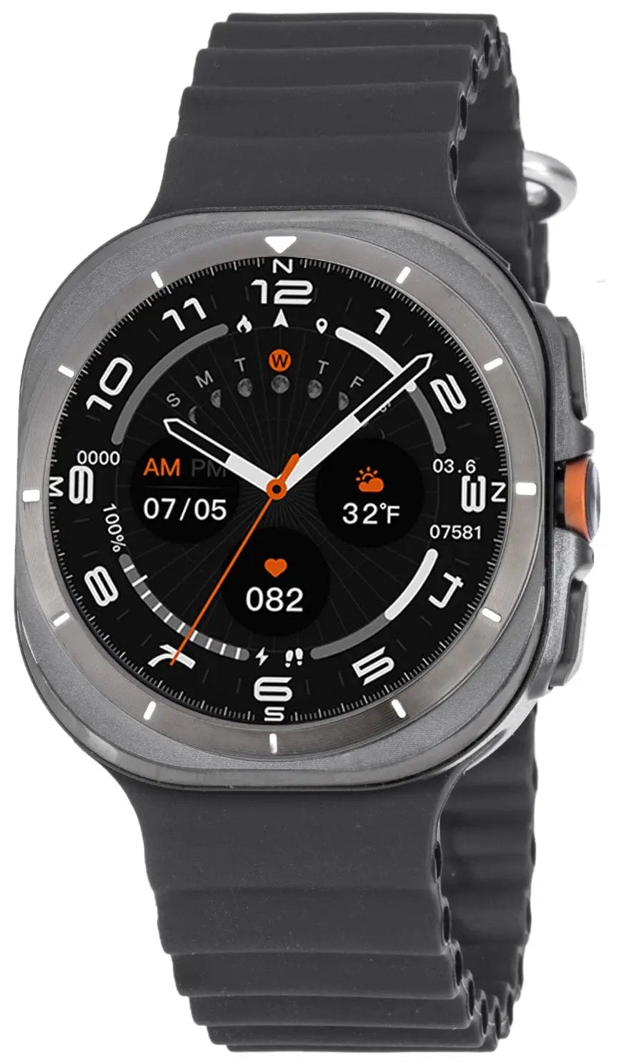 3GUYS 3GW4071 Smartwatch Black Rubber Strap