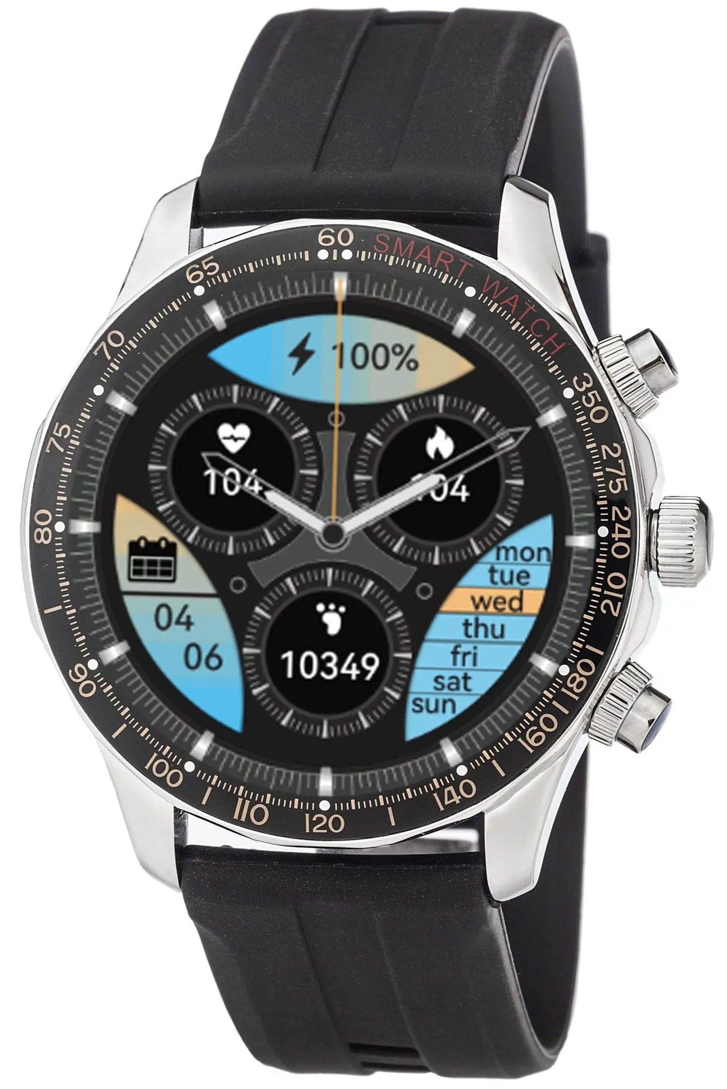 3GUYS 3GW6803 Smartwatch Black Rubber Strap