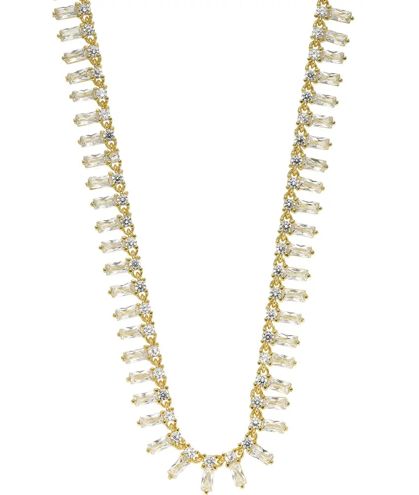 Breeze 411001.1 Gold Plated Silver Necklace with Zirconia