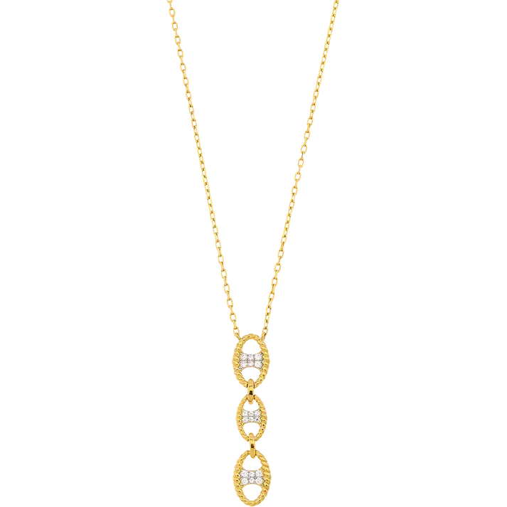 Breeze 413001.1 Gold Plated Silver Double Necklace