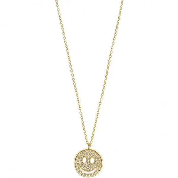 Breeze 411001.1 Gold Plated Silver Necklace with Zirconia