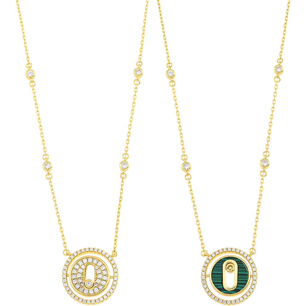 Breeze 413001.1 Gold Plated Silver Double Necklace