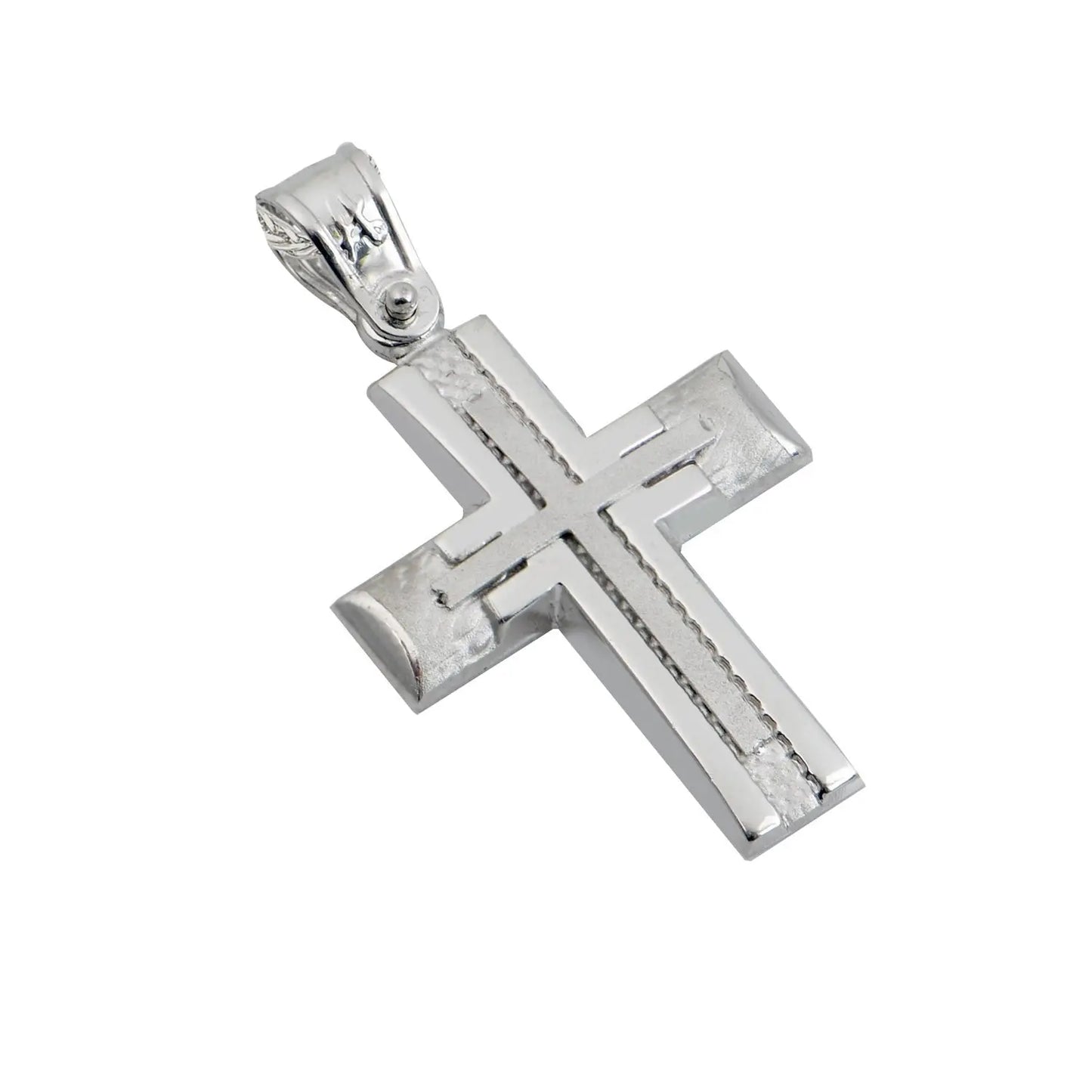 Βαφτιστικός Σταυρός STA426W Λευκόχρυσος 14ct