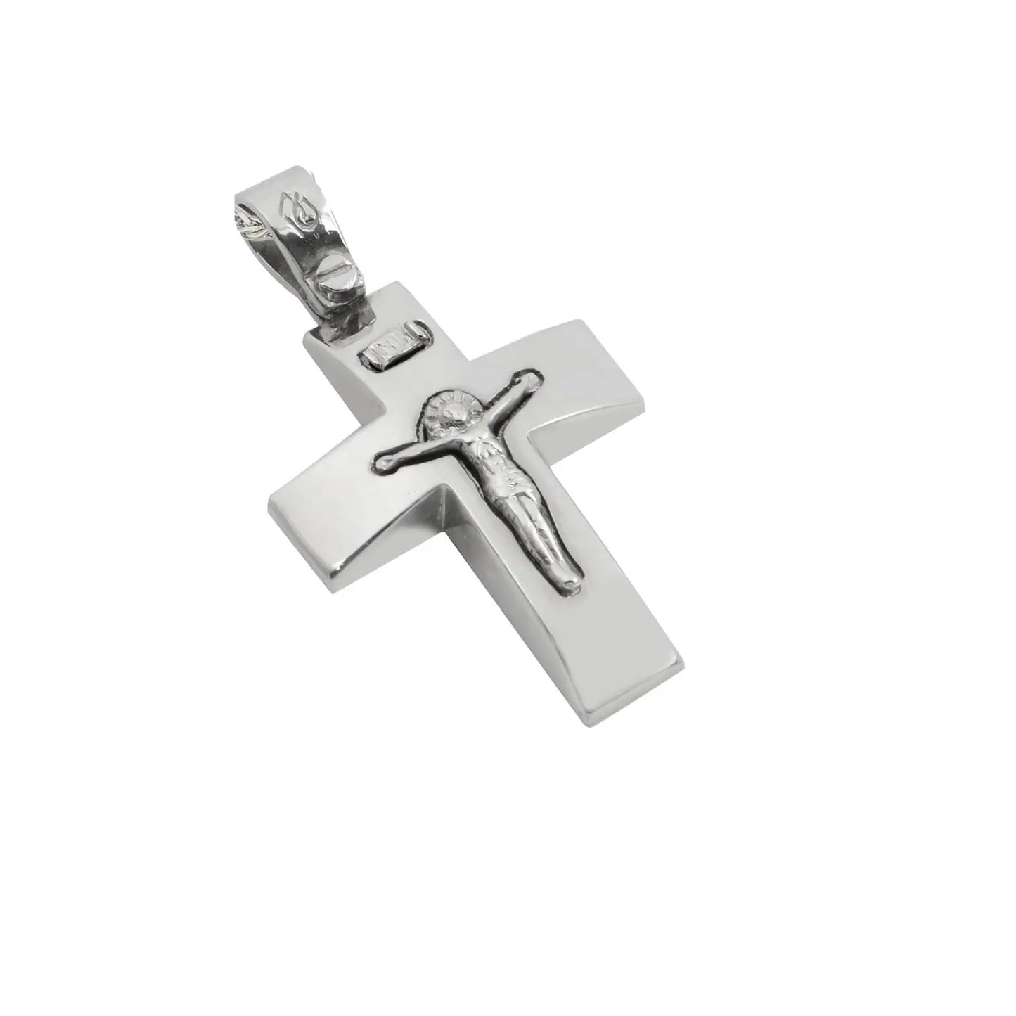 Βαφτιστικός Σταυρός STA432W Λευκόχρυσος 14ct
