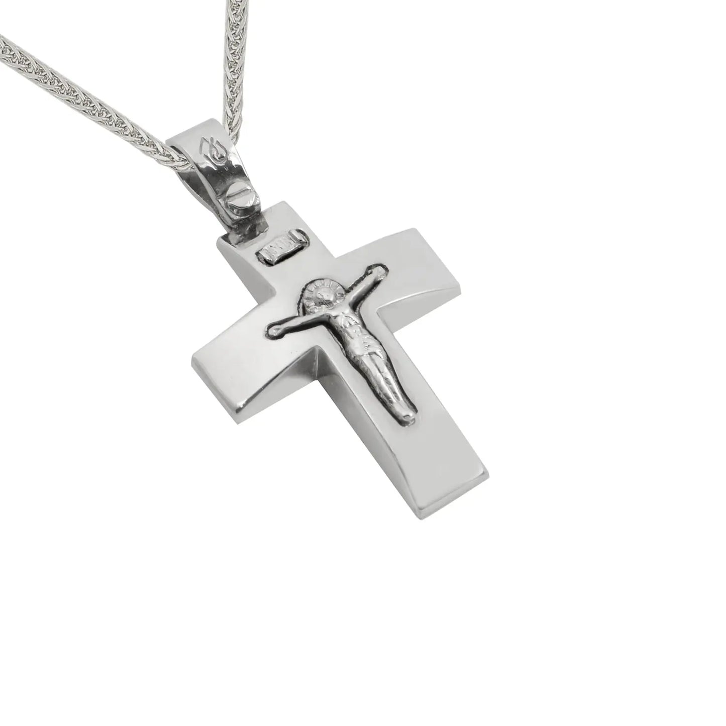 Βαφτιστικός Σταυρός STA432W Λευκόχρυσος 14ct