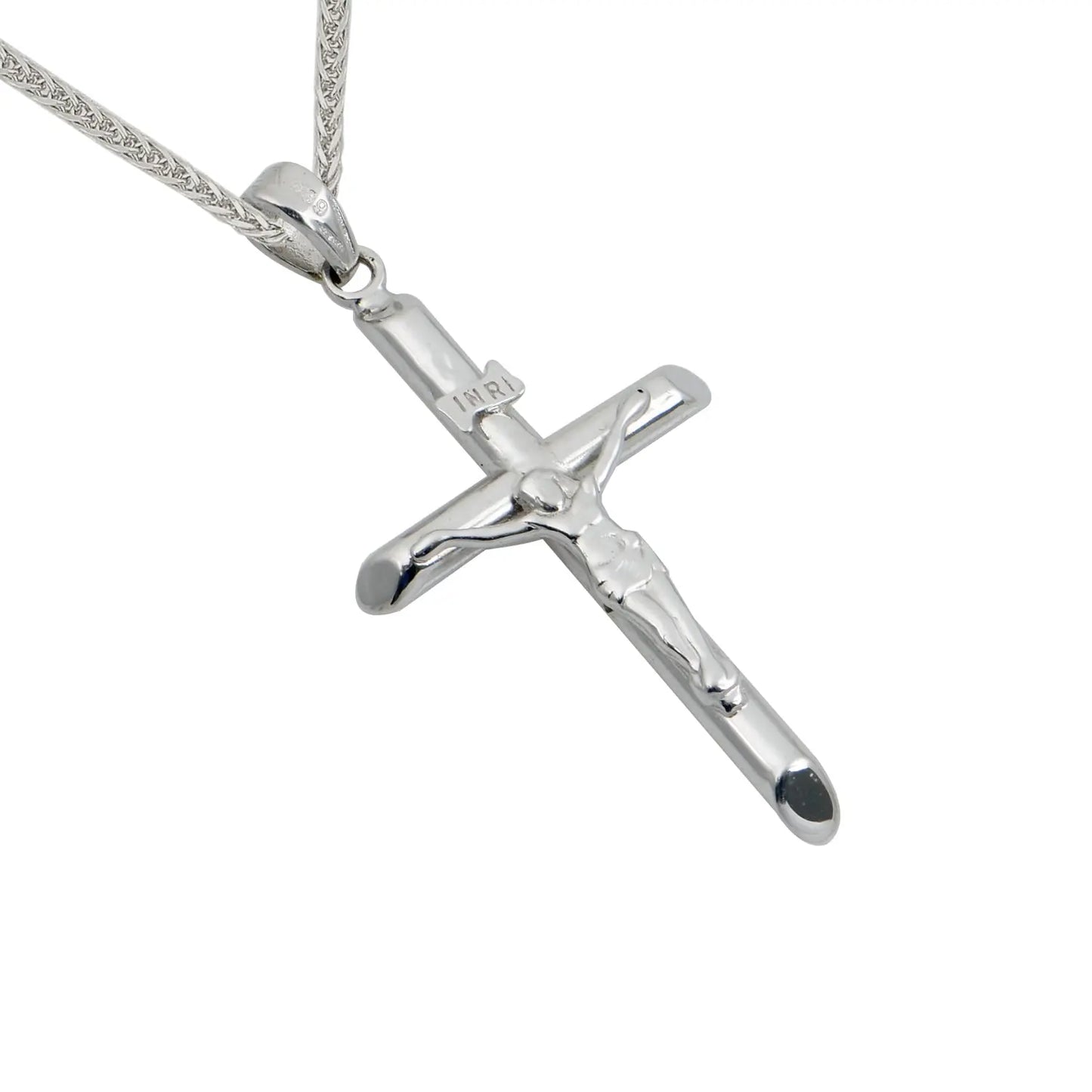 Βαφτιστικός Σταυρός STA439W Λευκόχρυσος 14ct