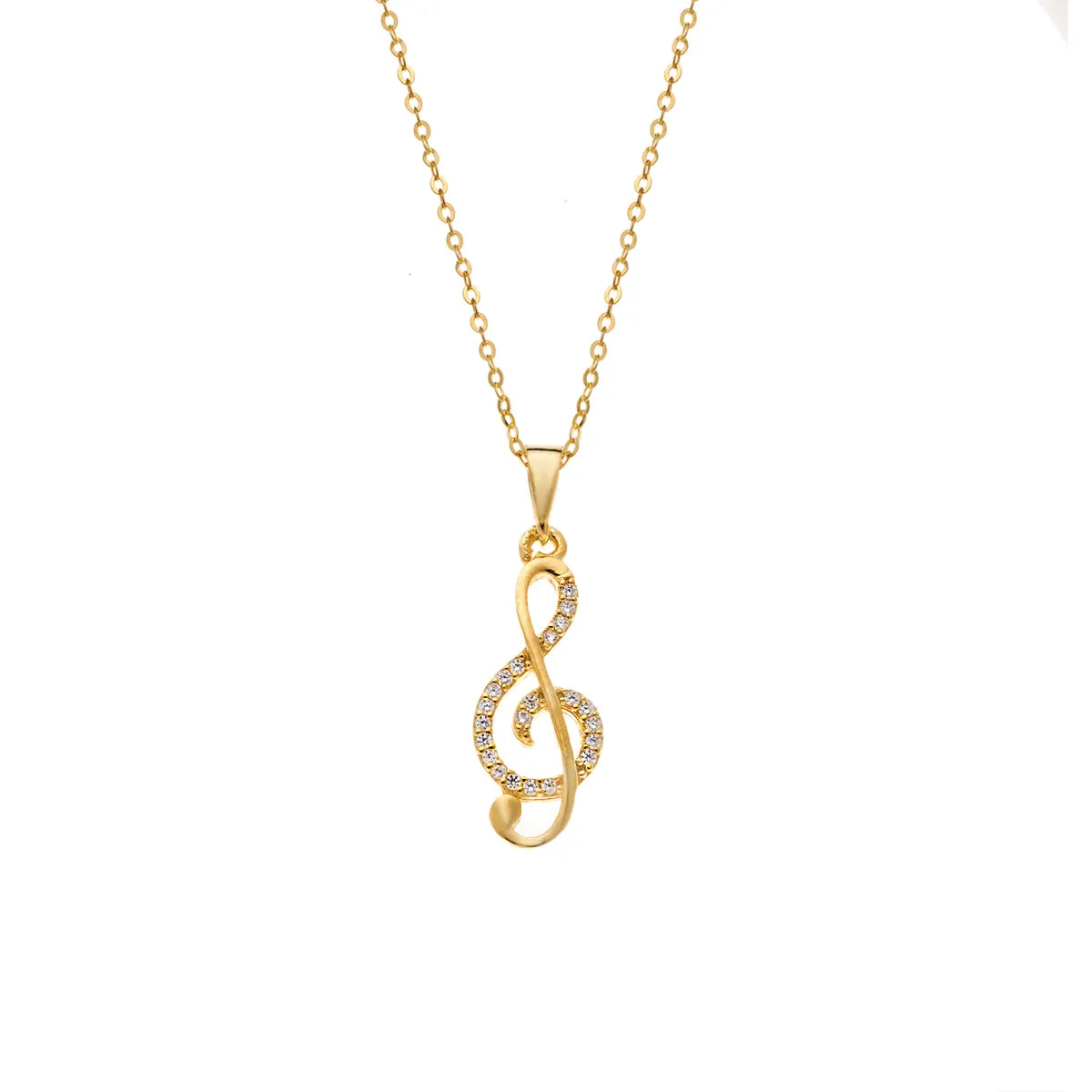 GM220W Zircon Heart Necklace In Platinum Plated Silver