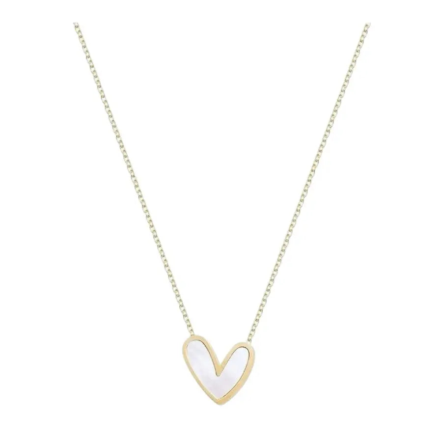 N07139G Gold Plated Steel Necklace with Green Zircon