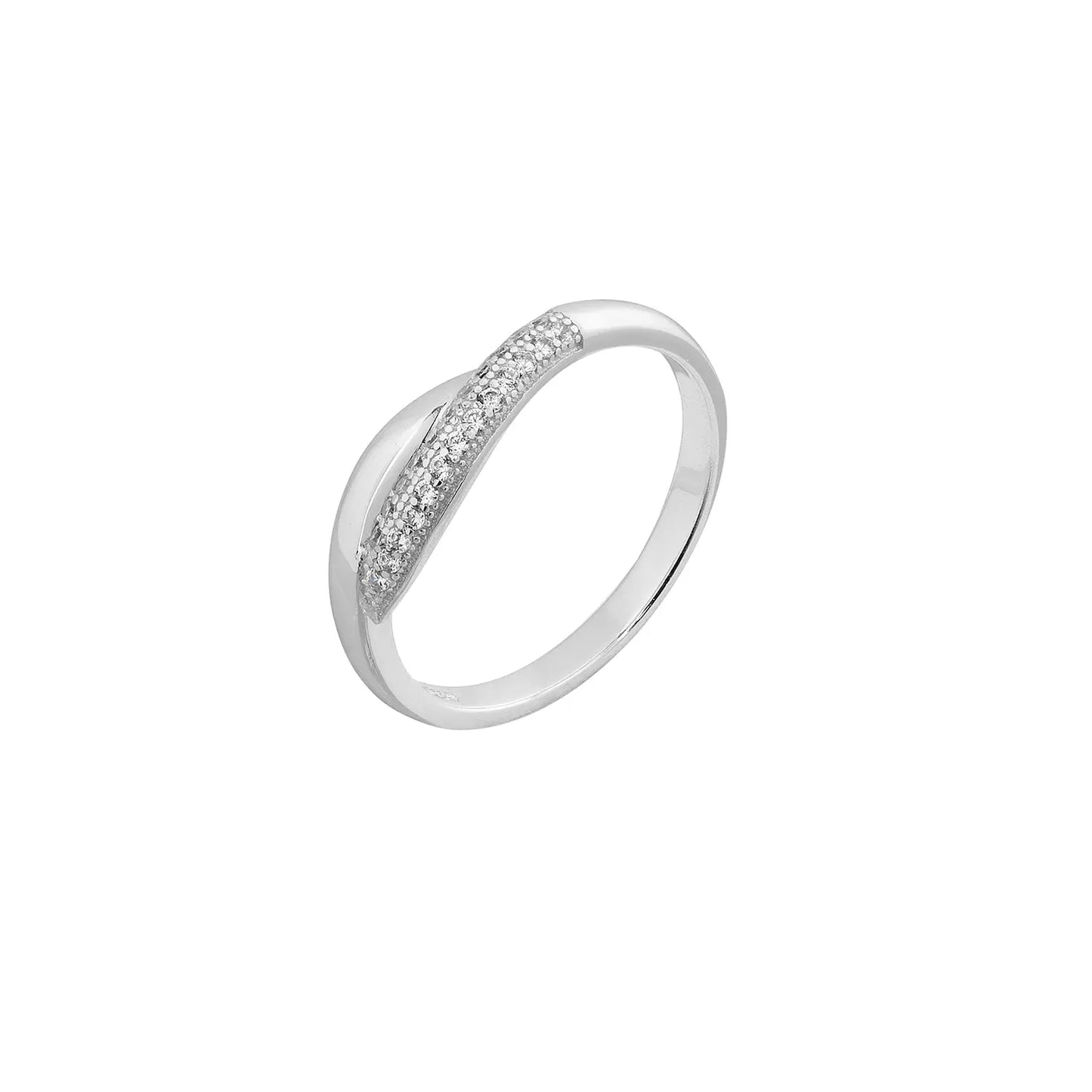 Ring RG001-3E Gold Plated Silver with Green Zircons