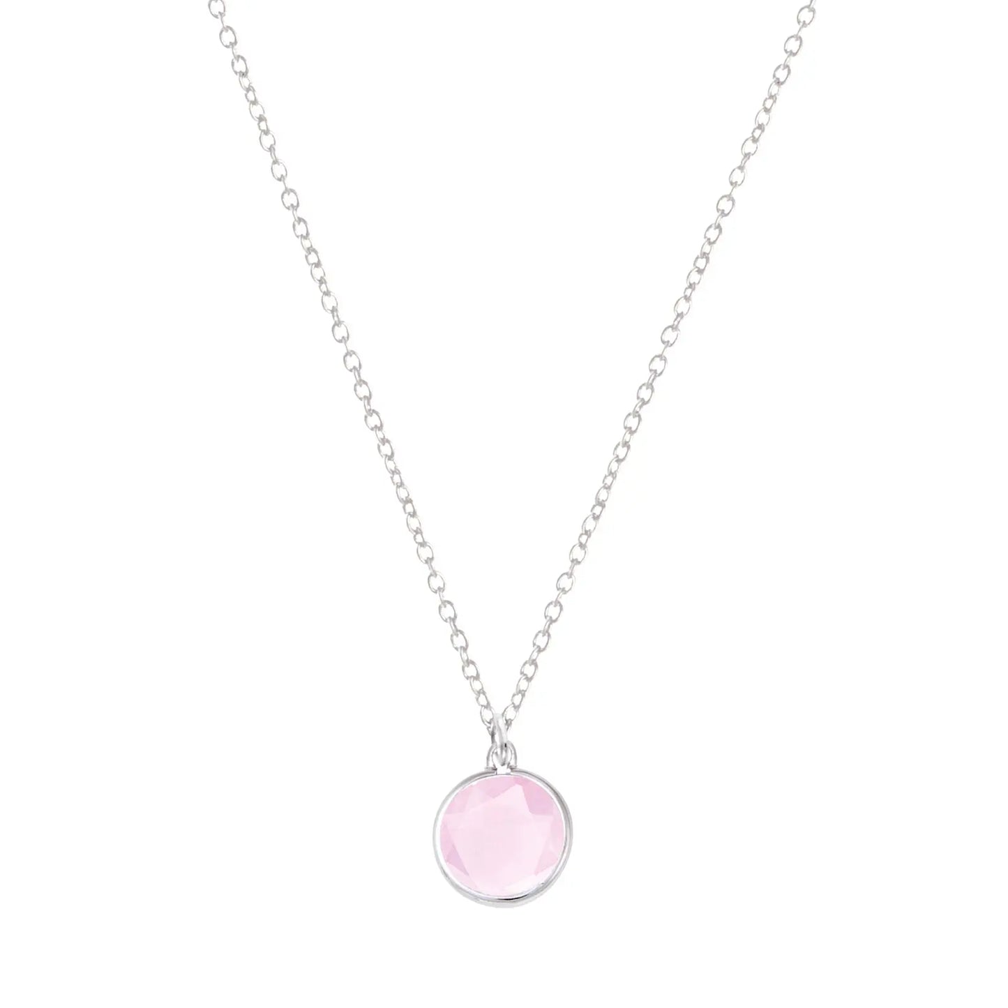 Go Mademoiselle 600090 Rosette Necklace in Platinum Plated Silver