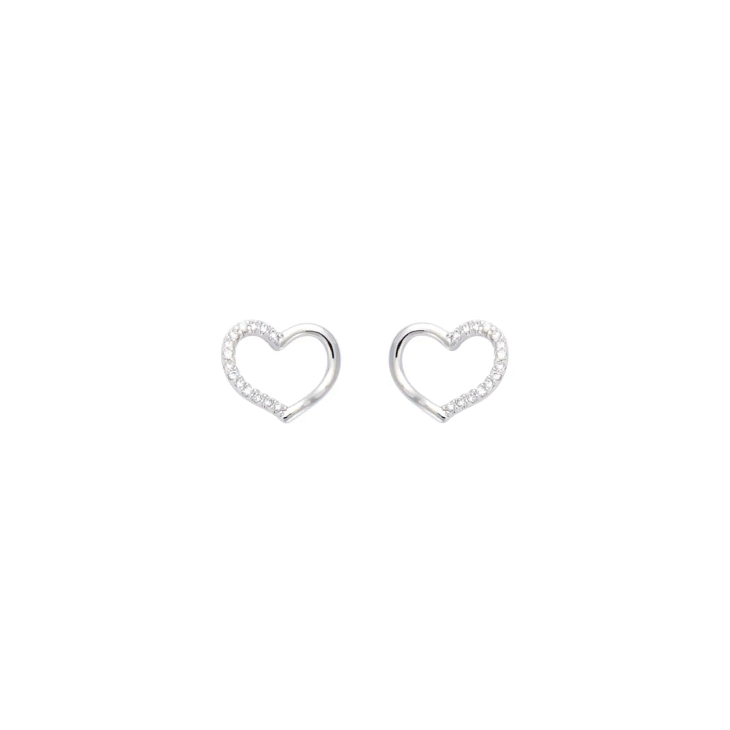 Go Mademoiselle 602501 Hearts Earrings in Platinum Plated Silver