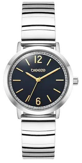 BREEZE 612571.2 Halo Silver Stainless Steel Bracelet Breeze